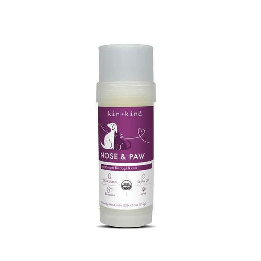 Kin+Kind Skin Care Organic Nose + Paw Moisturizer Stick for Cats+Dogs - 2.3oz